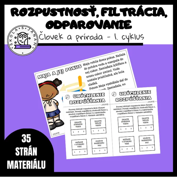 Rozpustnosť, filtrácia, odparovanie