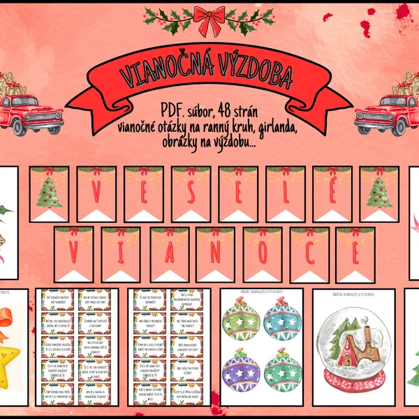 Vianočná výzdoba, vianočné otázky pre ranný kruh ⭐🎄