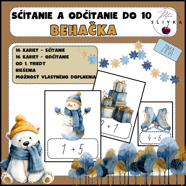 Sčítanie a odčítanie do 10 ZIMA (Behačka)