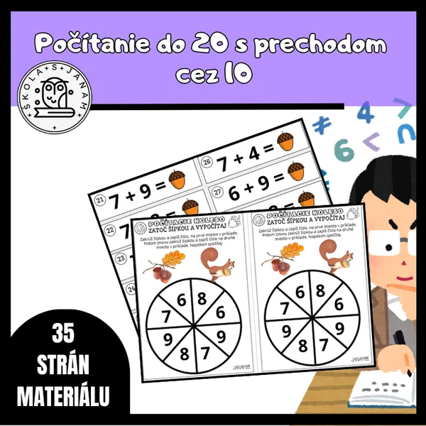 Počítanie do 20 s prechodom cez 10