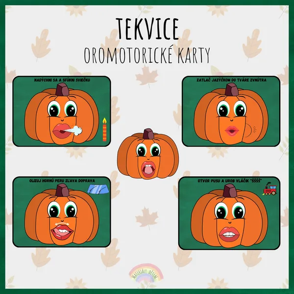 🧡Tekvice, oromotorické karty🧡