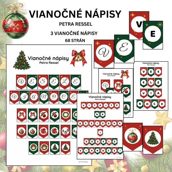Dekoračné nápisy: VESELÉ VIANOCE! - VITAJTE NA BESIEDKE!