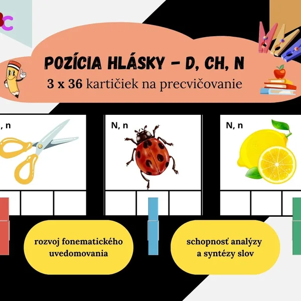 Pozícia hlásky D, CH, N