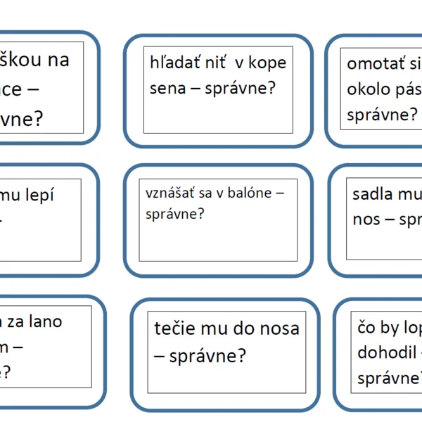 Frazeologizmy správne/nesprávne