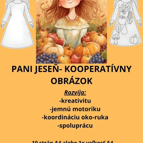 Kooperatívny obrázok- Pani jeseň