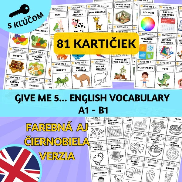 Give me 5... English vocabulary A1 - B1