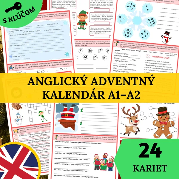 Anglický adventný kalendár A1 – A2