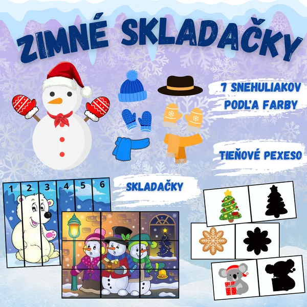 Zimné detské skladačky