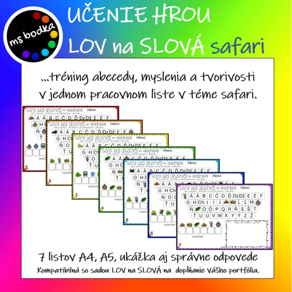 ABECEDA - LOV na SLOVÁ - safari