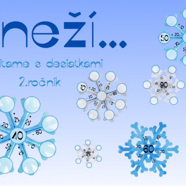 ❄️Sneží (počítanie s desiatkami do 100) ❄️