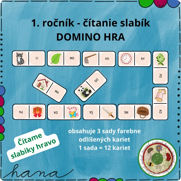 Domino - prvé slabiky