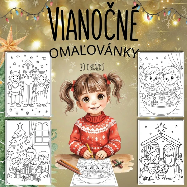 Vianočné omaľovánky