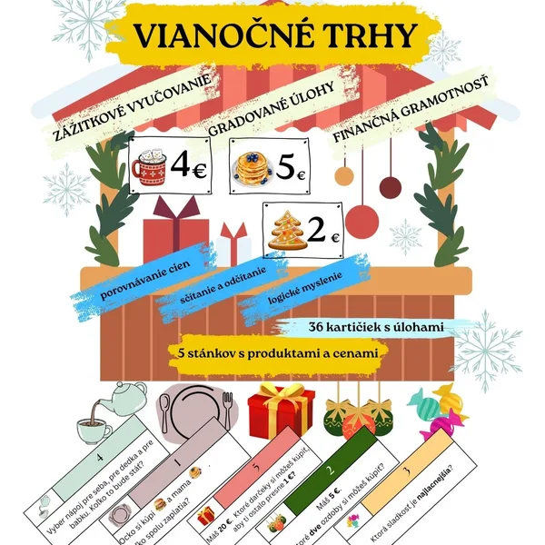Vianočné trhy (finančná gramotnosť + gradované úlohy)