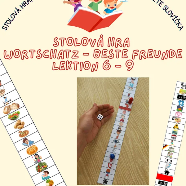 Stolová hra na opakovanie slovnej zásoby - Beste Freunde (Lekcia 6, Lekcia 7, Lekcia 8, Lekcia 9)