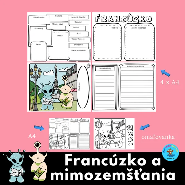 Francúzko a mimozemšťania - interaktívny plagát
