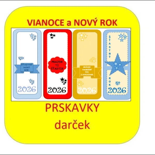 Vianočný darček 2026- podklad na prskavky 2026