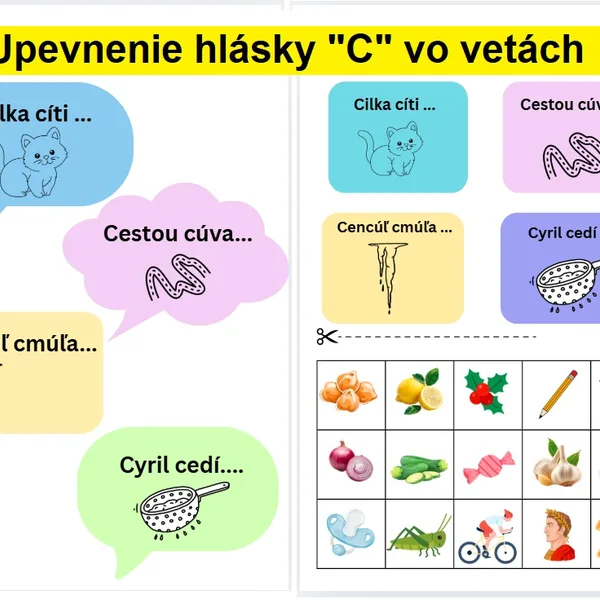 LOGOPÉDIA - Upevnenie hlásky "C" vo vete