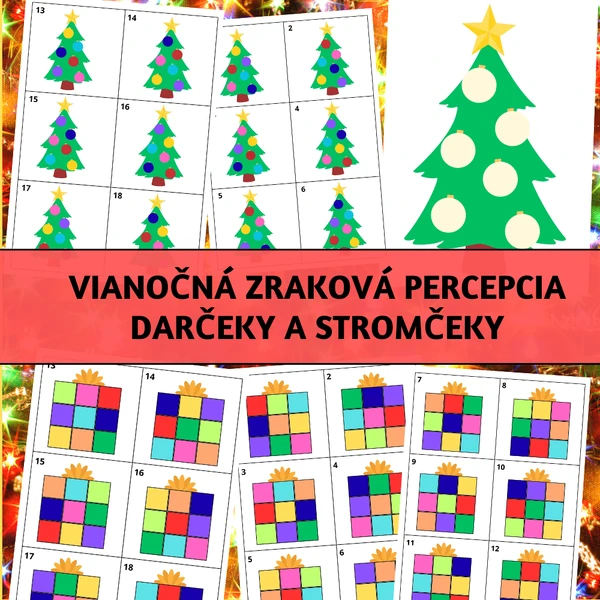 Vianočná zraková percepcia: Darčeky a stromčeky