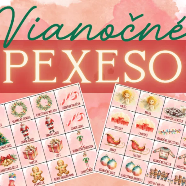 🎄 Vianočné slovensko-anglické pexeso 🎄