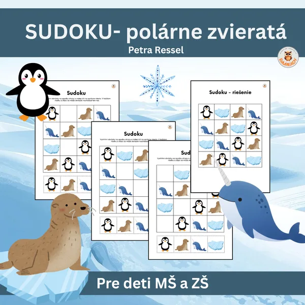 Sudoku - polárne zvieratá (s učiteľskou prípravou lekcie)