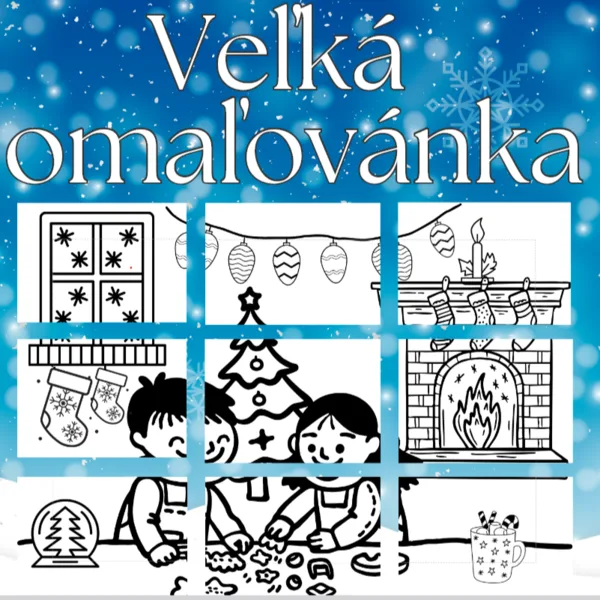Veľká vianočná omaľovánka