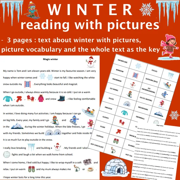 Winter reading with pictures