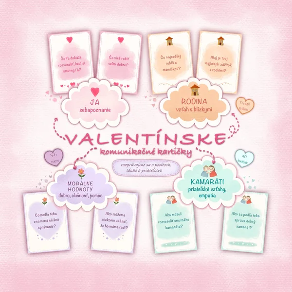 VALENTÍNSKE KOMUNIKAČNÉ KARTIČKY