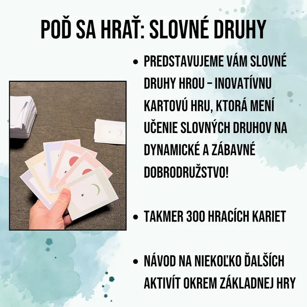 Poď sa hrať: slovné druhy