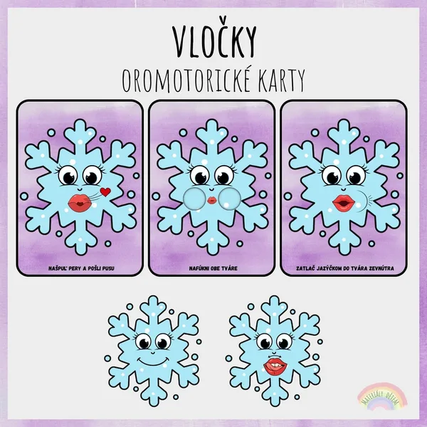 ❄️Vločky, oromotorické karty❄️