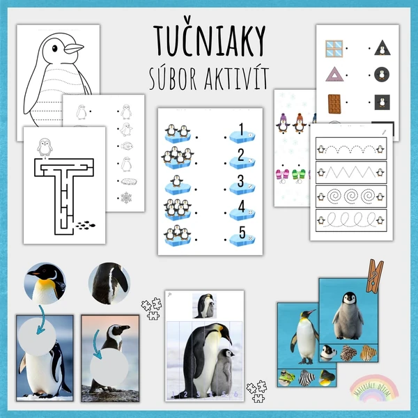 🐧Tučniaky, súbor aktivít🐧