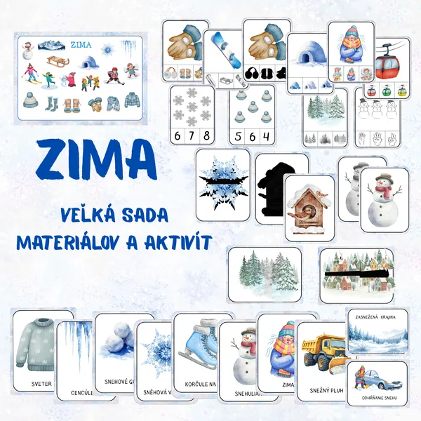 Zima - veľká sada materiálov a aktivít 