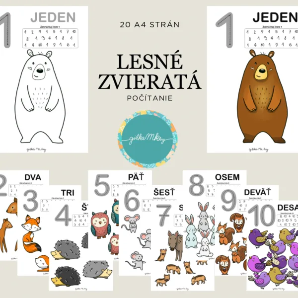 Počítanie - LESNÉ ZVIERATÁ