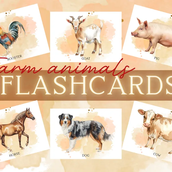 🐄🐑🐖 FARM ANIMALS - FLASHCARDS 🐄🐑🐖