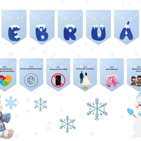 Február - girlanda