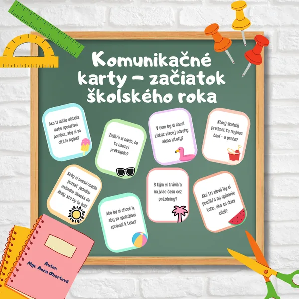 Komunikačné karty - začiatok školského roka 
