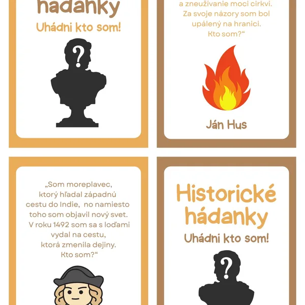 Historické hádanky - osobnosti 7. ročník