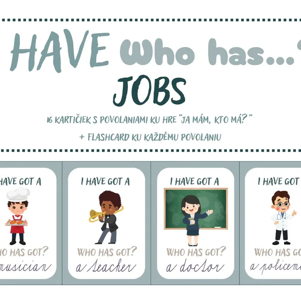 I have, who has -JOBS + flashcards