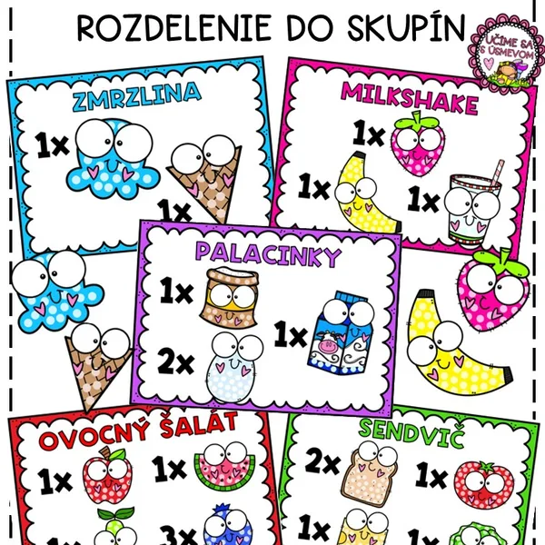 KUCHÁRIK VAR - hravé rozdelenie do skupín