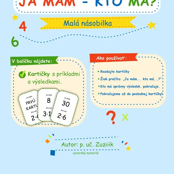 Ja mám, kto má - násobilka