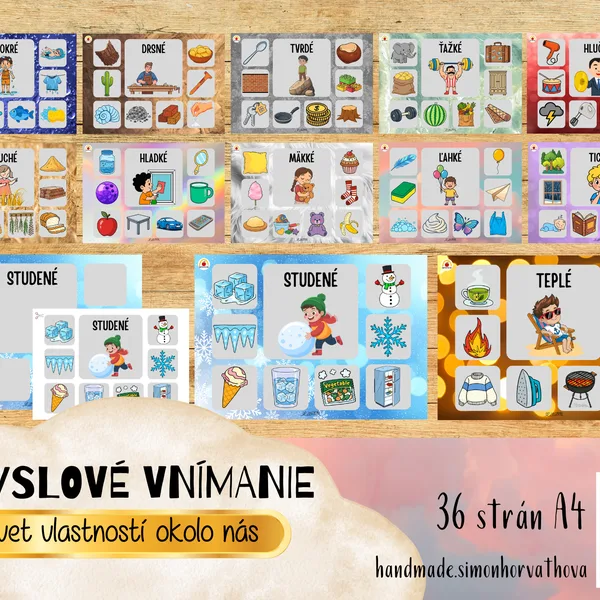 Zmyslové vnímanie, svet vlastností materiálov okolo nás, druhy materiálov, triedenie,aktivity