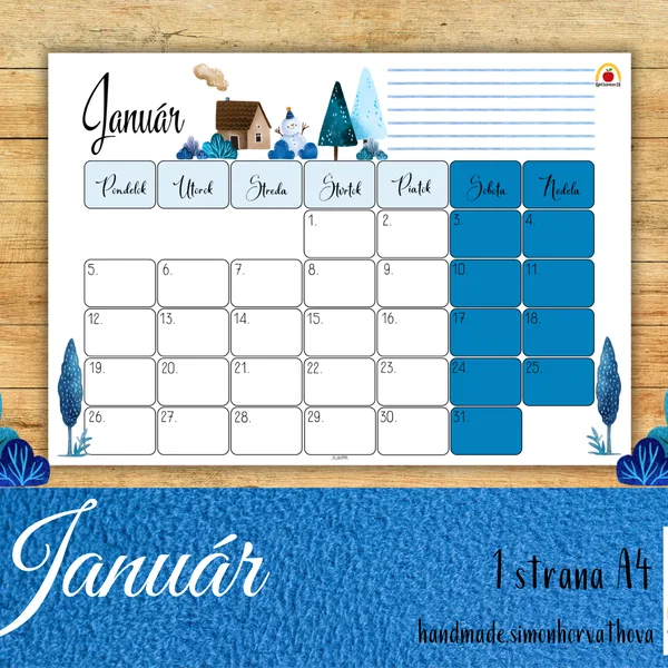 Kalendár Január