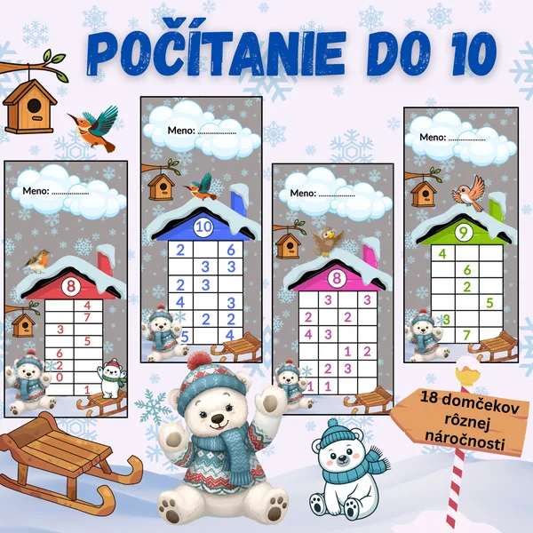 Počítanie do 10 - dopĺňanie čísel