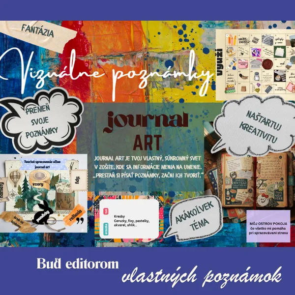 Vizuálne poznámky - journal art/ poznámky, text, umelecká tvorba, kreativita, hodnotenie, sebahodnotenie, checklist