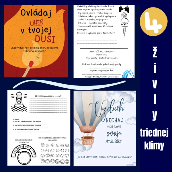 4 živly triednej klímy/ motivácia, wellbeing, ranné kruhy, atmosféra, konflikt, stres