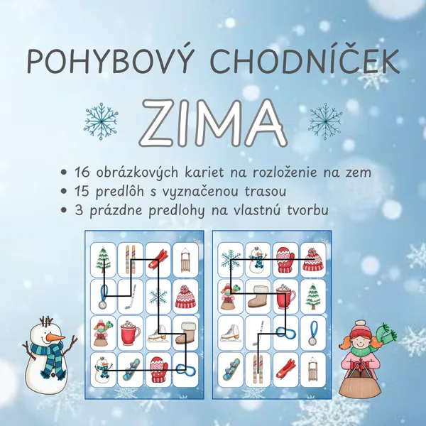 Zima – pohybový chodníček 