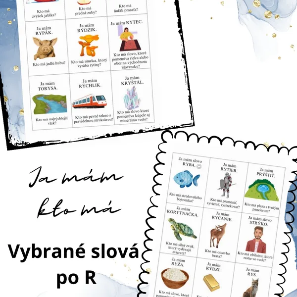 Ja mám kto má vybrané slová po R