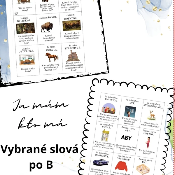 Ja mám kto má vybrané slová po B