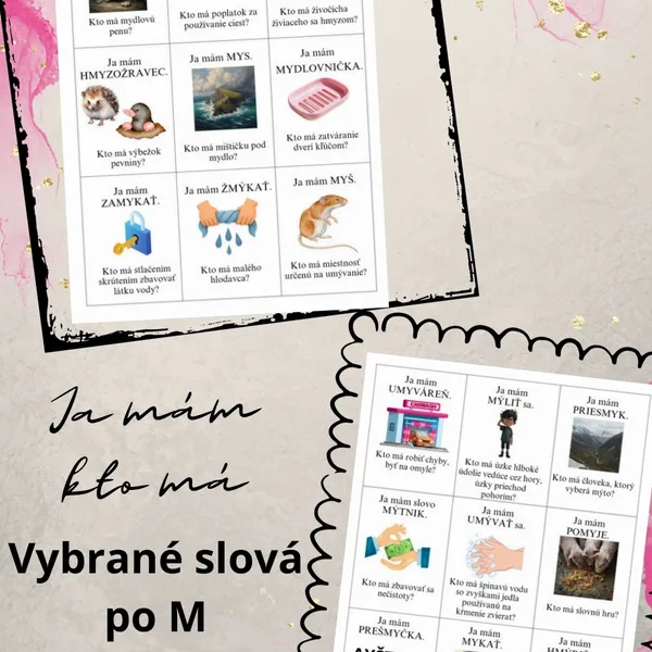 Ja mám kto má vybrané slová po M
