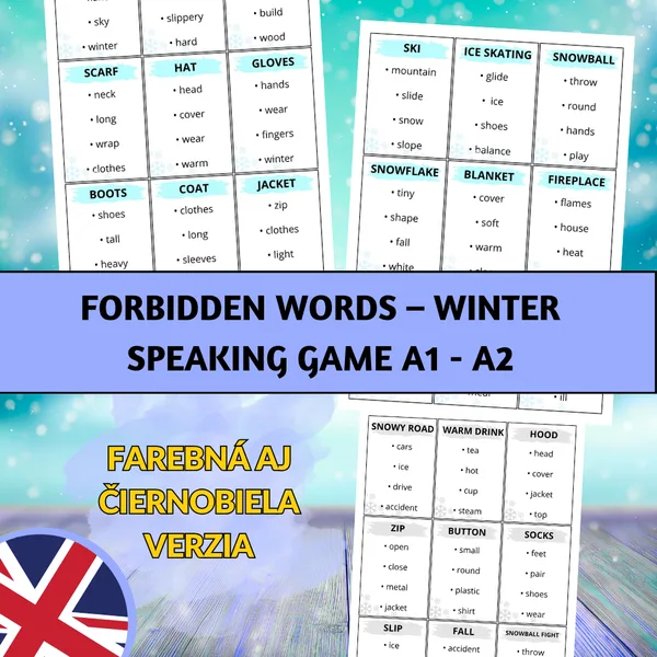 Forbidden Words – Winter Speaking Game A1–A2