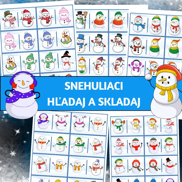 Snehuliaci: hľadaj a skladaj